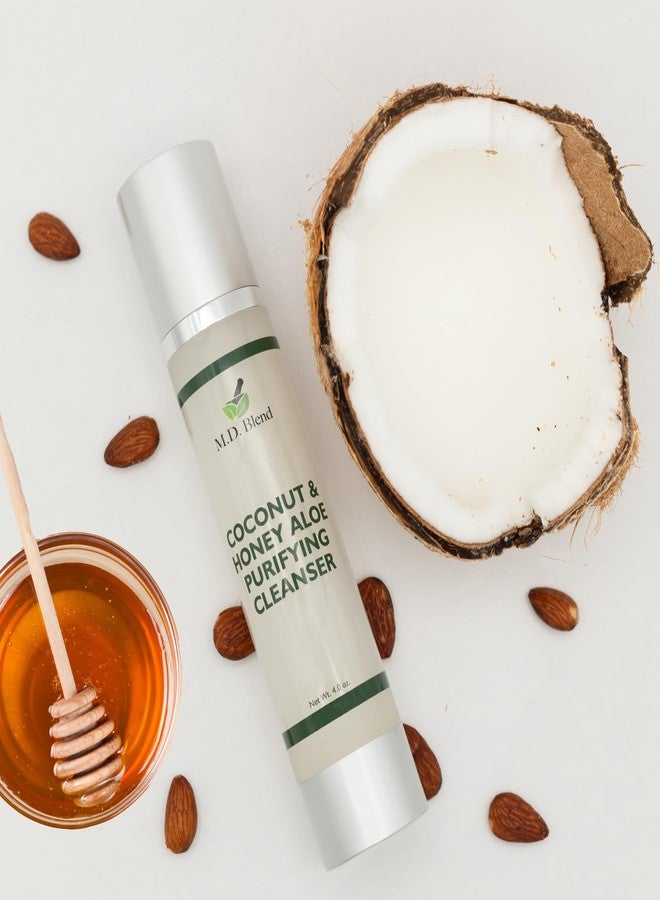 M.D. Blend Coconut & Honey Aloe Purifying Cleanser | Organic Face Wash for Women & Men | Gentle Vegan Foaming Facial Cleanser for All Skin Types | Non-Toxic, Clean Ingredients | 120ml Airless Pump - Image 4